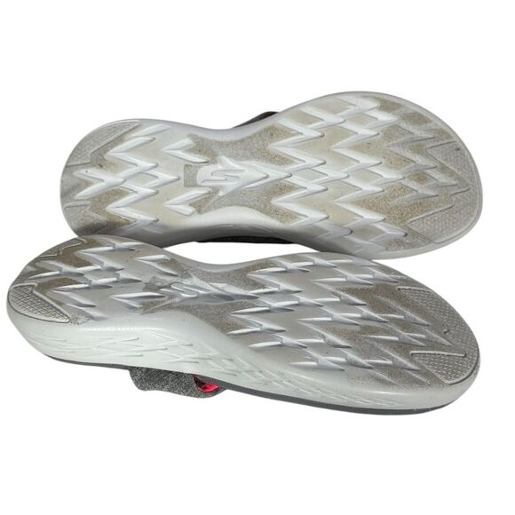 Skechers On The Go Goga Max Flip Flops Sandals Thong Gray Pink Comfort Sz 7 - Picture 6 of 8